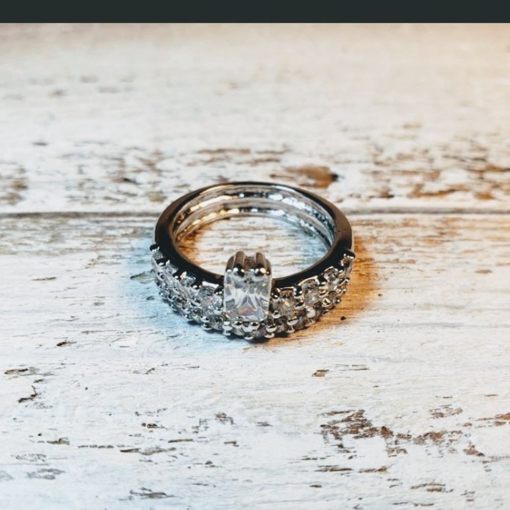 Vintage Silver Crown Style with CZ Crystals